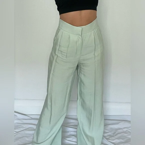 Zara Pants Jumpsuits Mint Green Zara Pants Poshmark